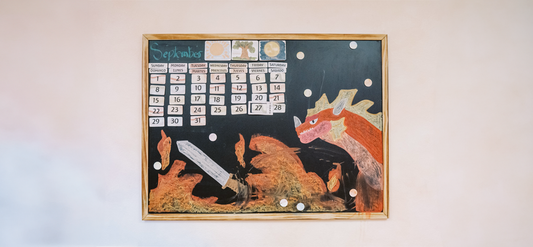 image of calendar on a wall in a classroom