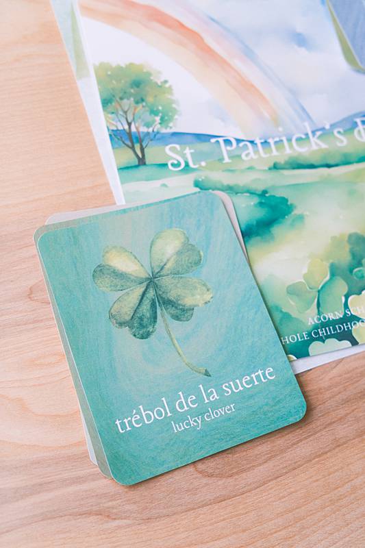 Image of Spanish / english St Patrick's Day unit vocabulary cards