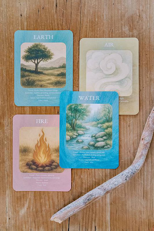 Cards with scenery illustrations.