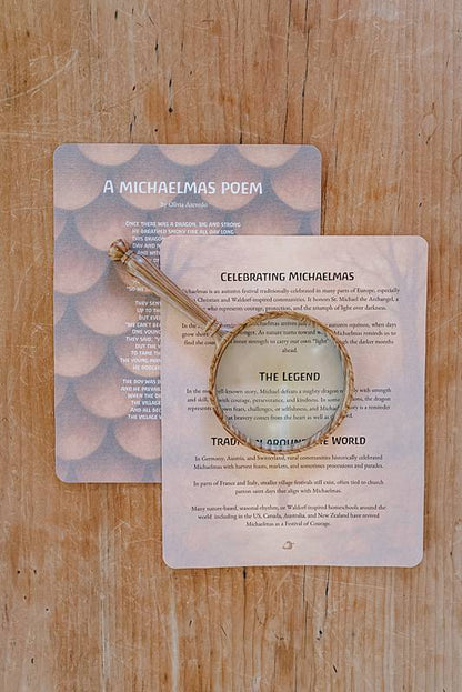 Two cards with a magnifying glass on them