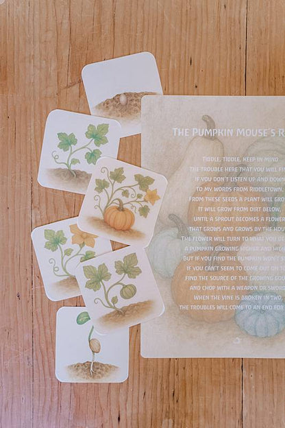 Small cards laying on a larger card