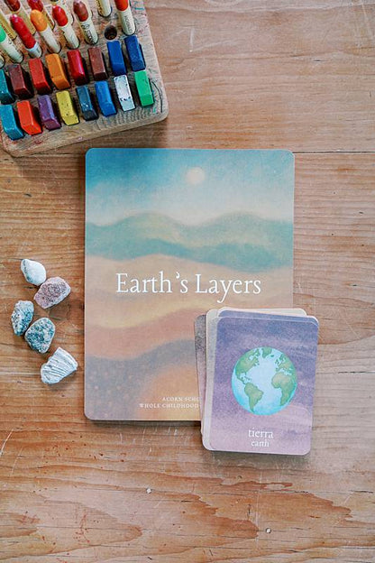 Cards on a wooden table with rocks